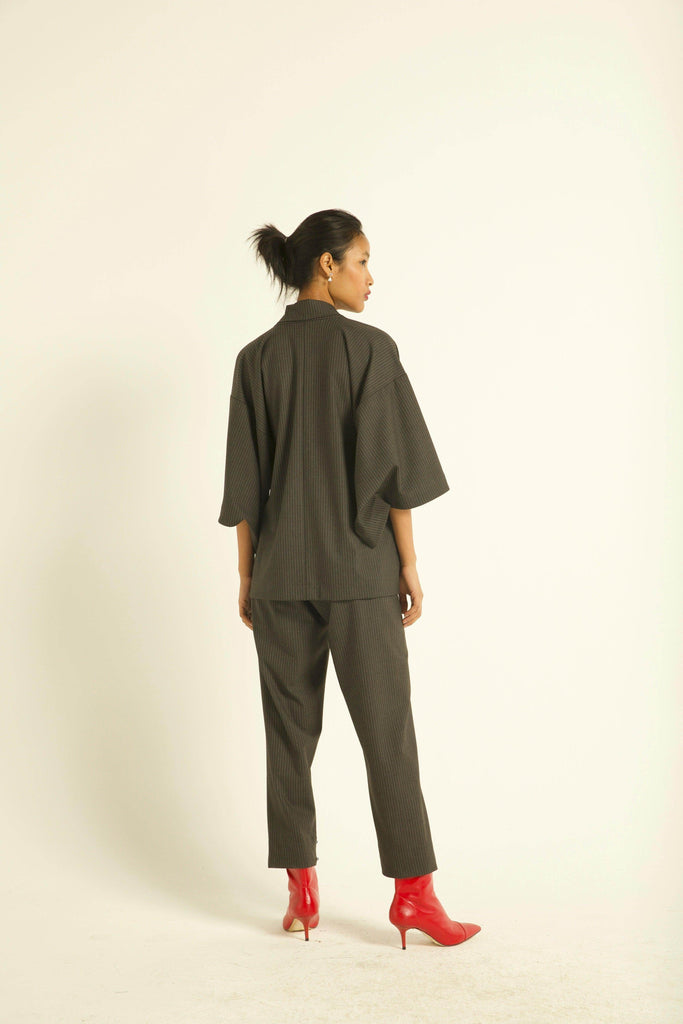 PINSTRIPE KIMONO - dash and dot dash and dot