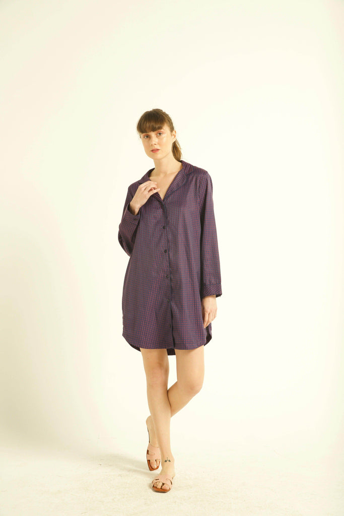 PLAID SHIRT DRESS - dash and dot dash and dot