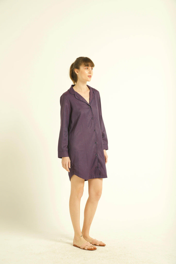 PLAID SHIRT DRESS - dash and dot dash and dot