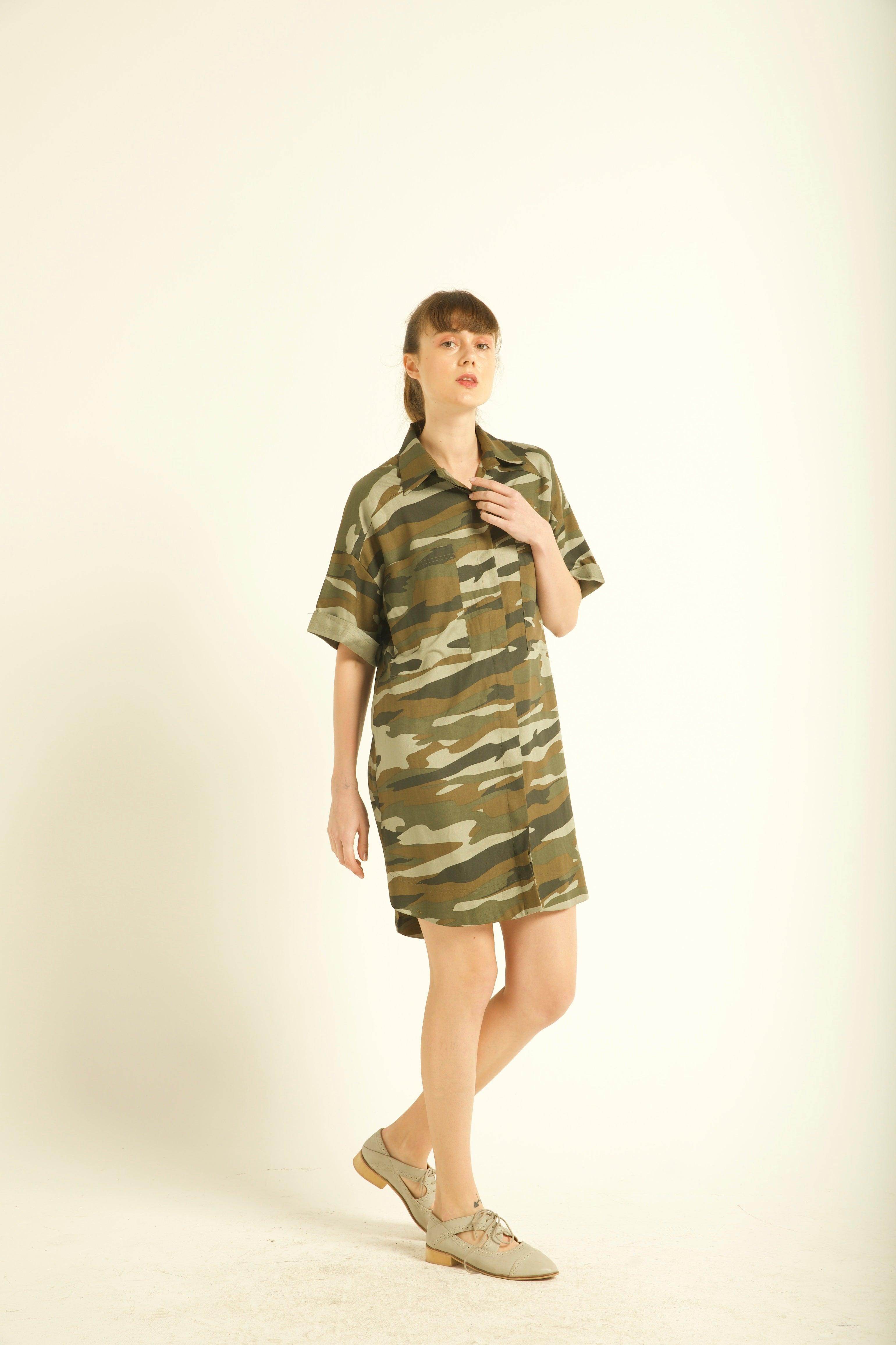 Dash and Dot - CAMO SHIRT DRESS | Online Store dash and dot Dash and Dot - CAMO SHIRT DRESS | Online Store dash and dot