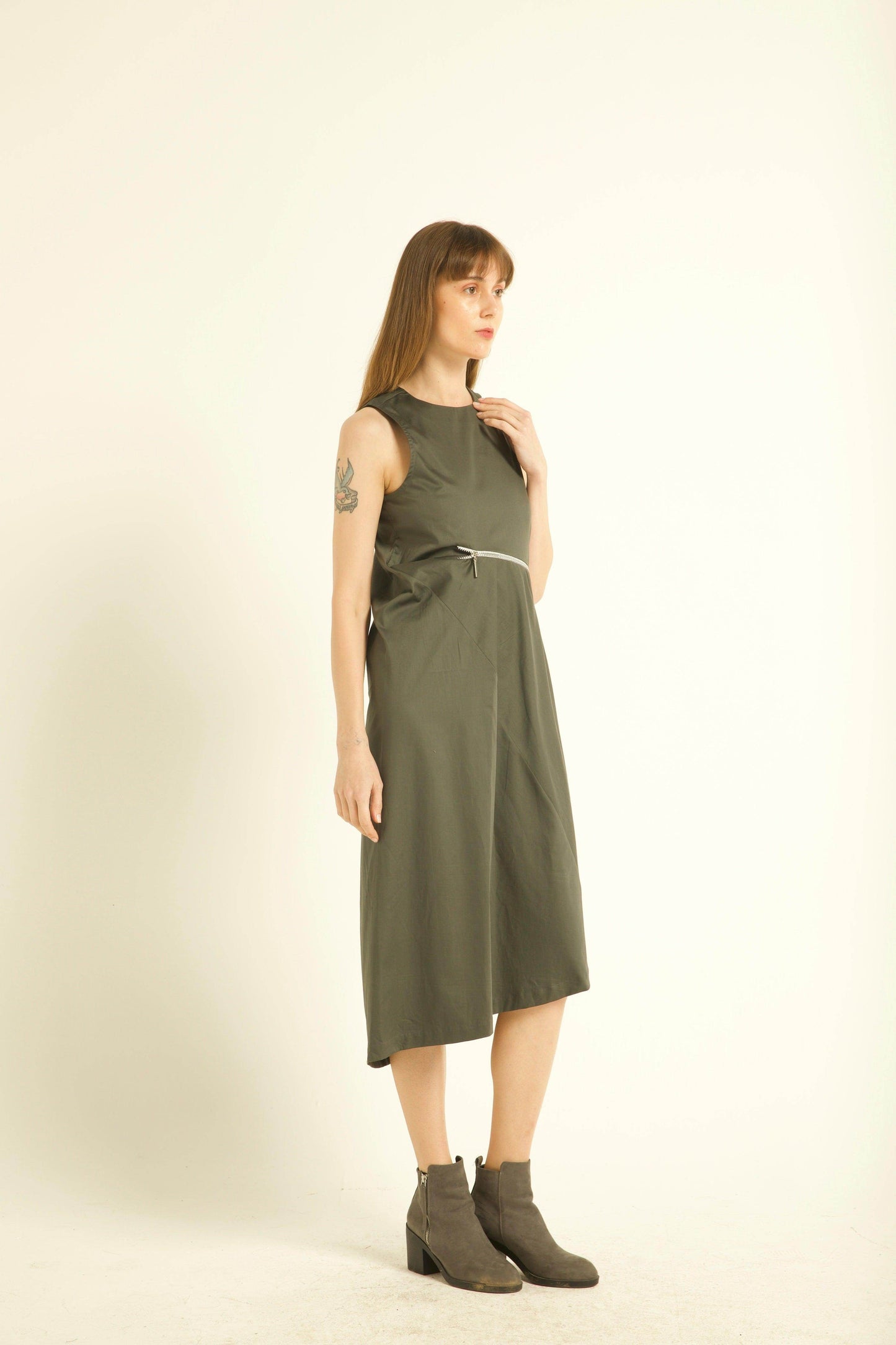 TWO-WAY ZIPPER DRESS - dash and dot