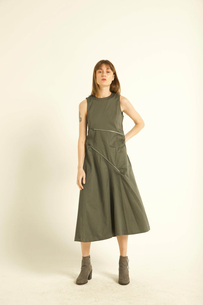 TWO-WAY ZIPPER DRESS - dash and dot dash and dot