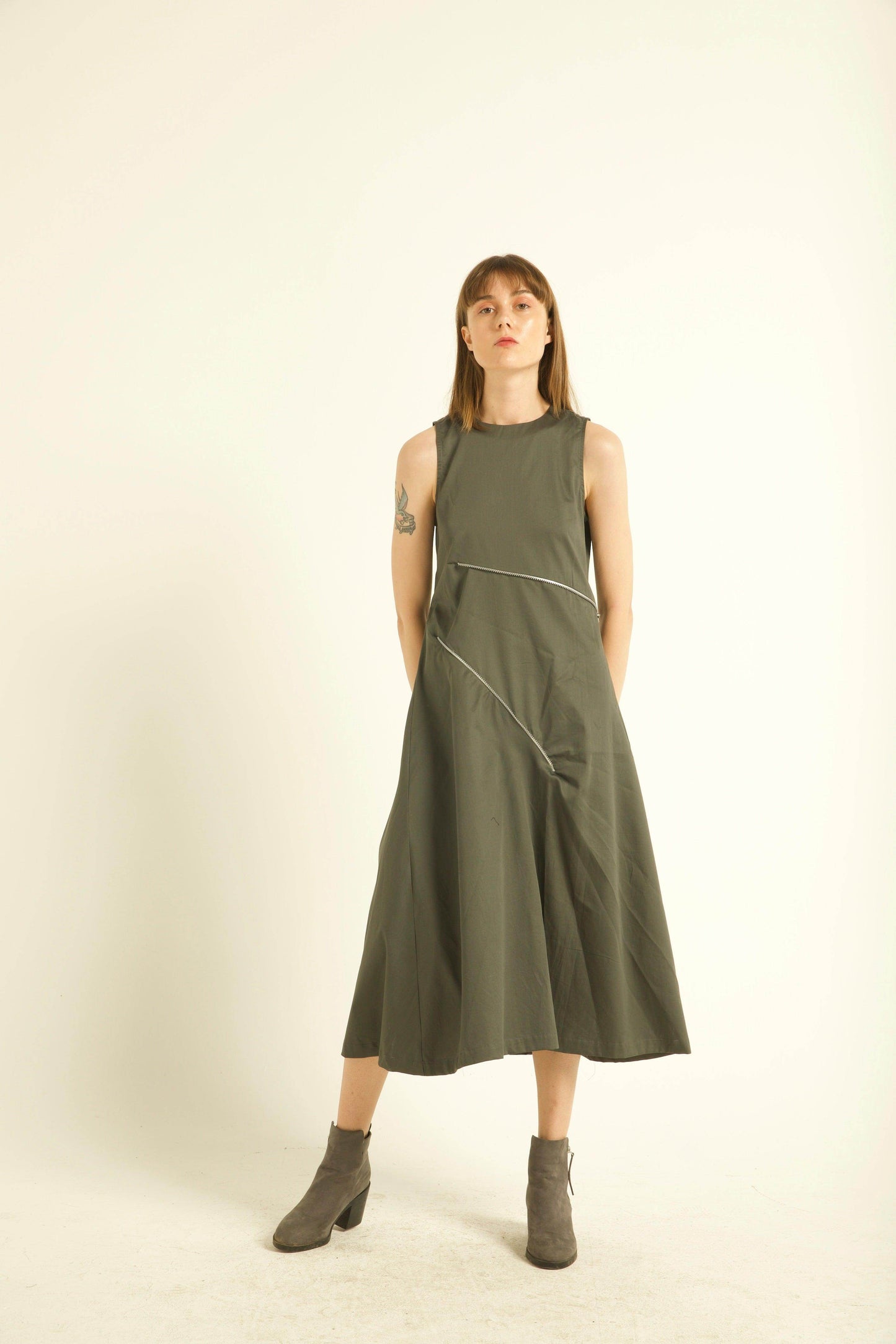 TWO-WAY ZIPPER DRESS - dash and dot