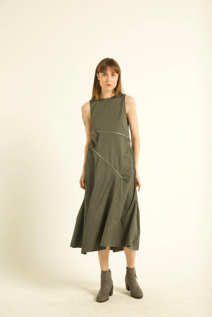 TWO-WAY ZIPPER DRESS - dash and dot dash and dot