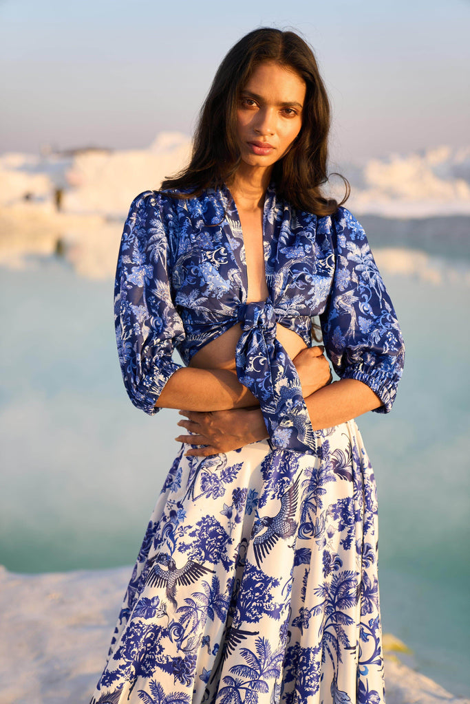 PORCELAIN PRINT MAXI SKIRT - dash and dot dash and dot