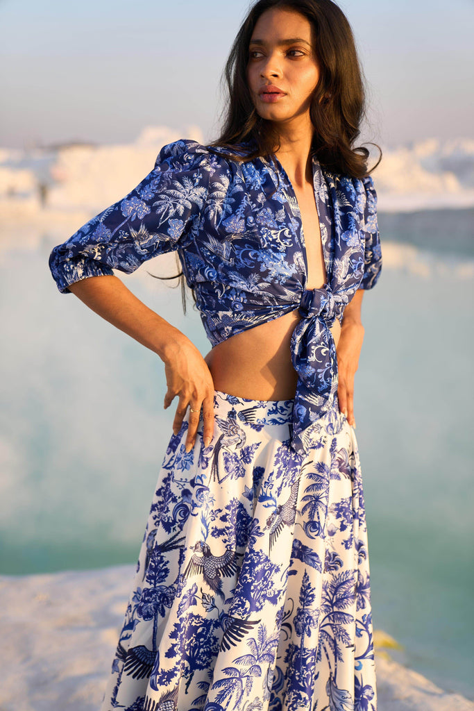 PORCELAIN PRINT MAXI SKIRT - dash and dot dash and dot