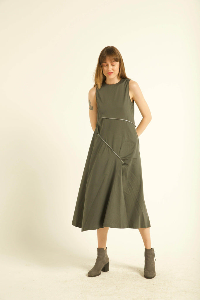 TWO-WAY ZIPPER DRESS - dash and dot dash and dot