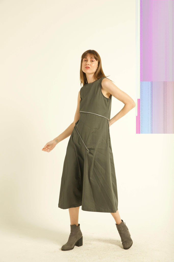 TWO-WAY ZIPPER DRESS - dash and dot dash and dot