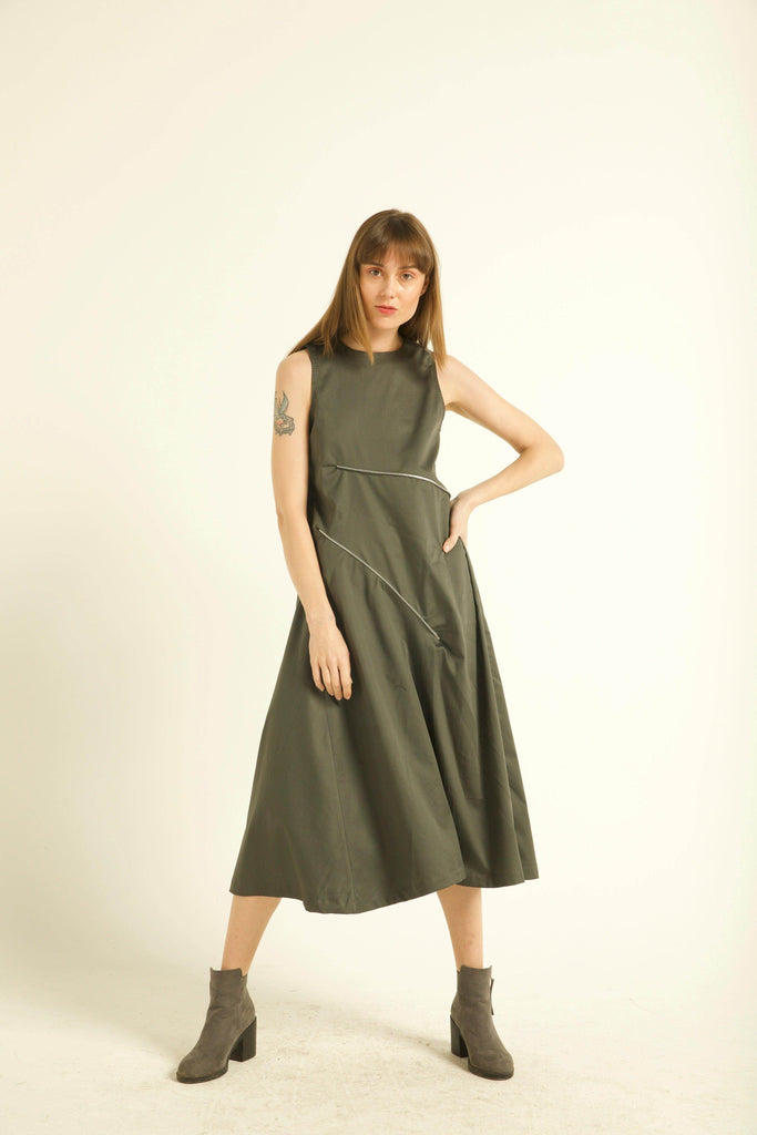 TWO-WAY ZIPPER DRESS - dash and dot dash and dot