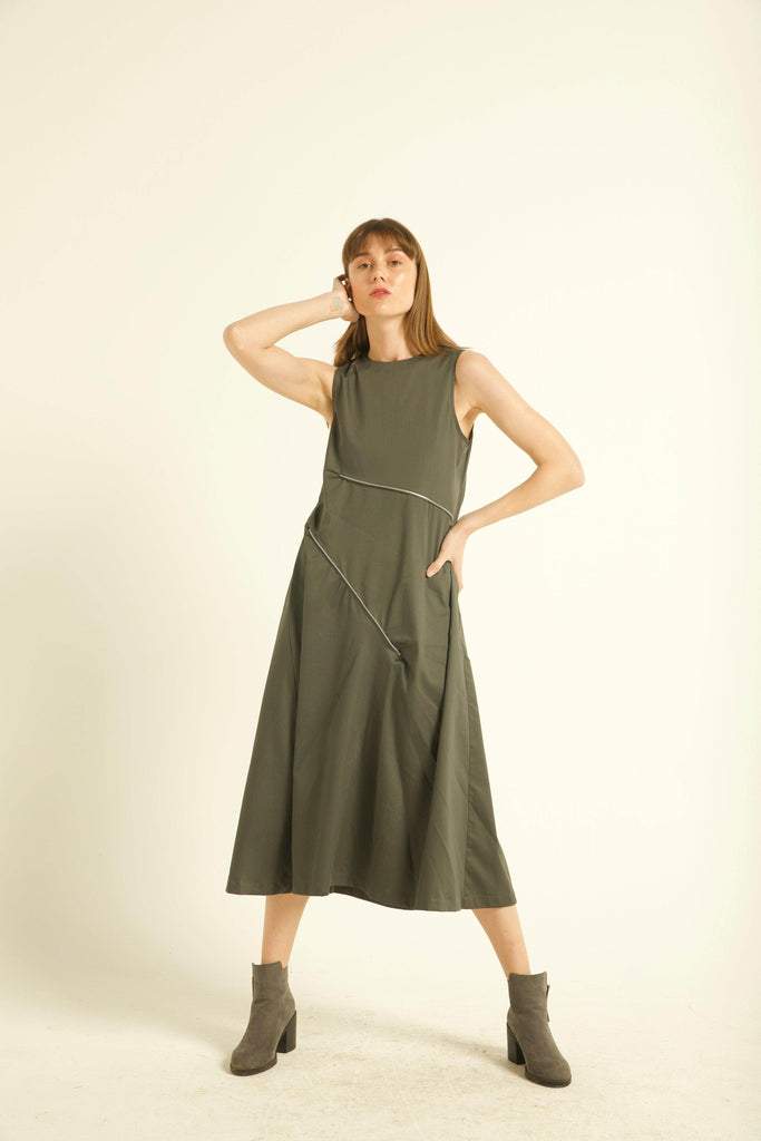 TWO-WAY ZIPPER DRESS - dash and dot dash and dot