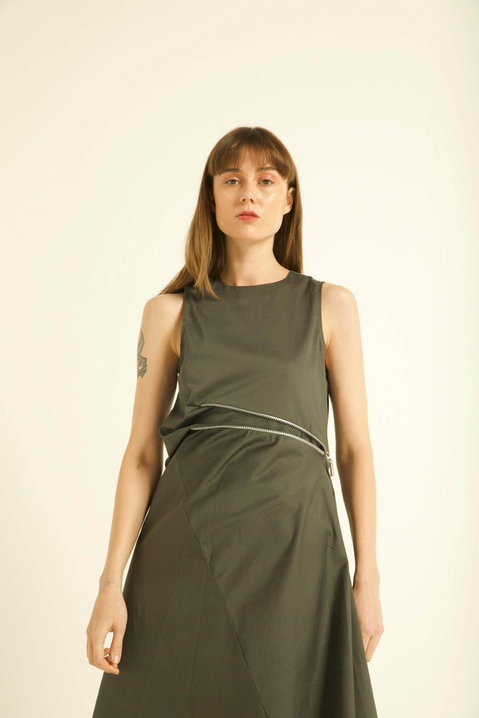 TWO-WAY ZIPPER DRESS - dash and dot dash and dot