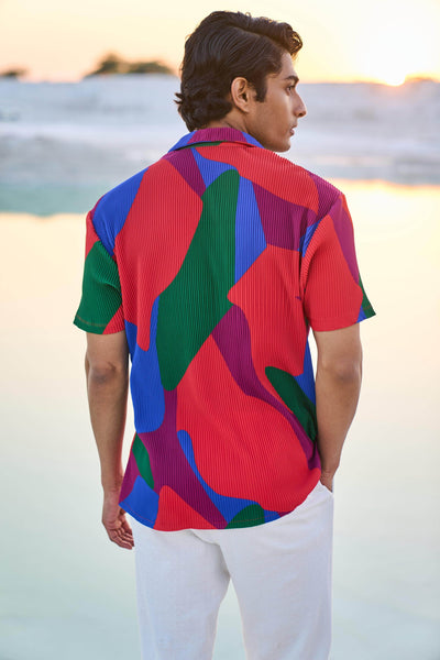 ABSTRACT PLEAT SHIRT - dash and dot