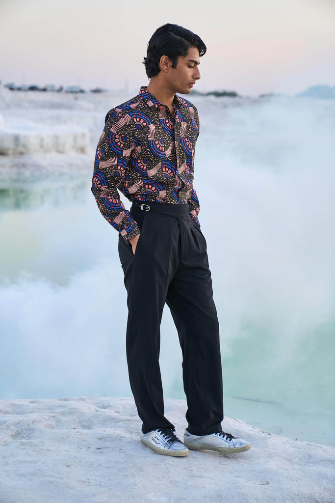 NOTCH PANT - dash and dot dash and dot