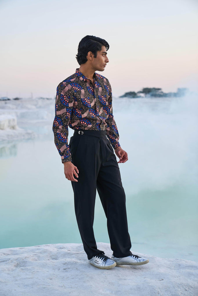 NOTCH PANT - dash and dot dash and dot