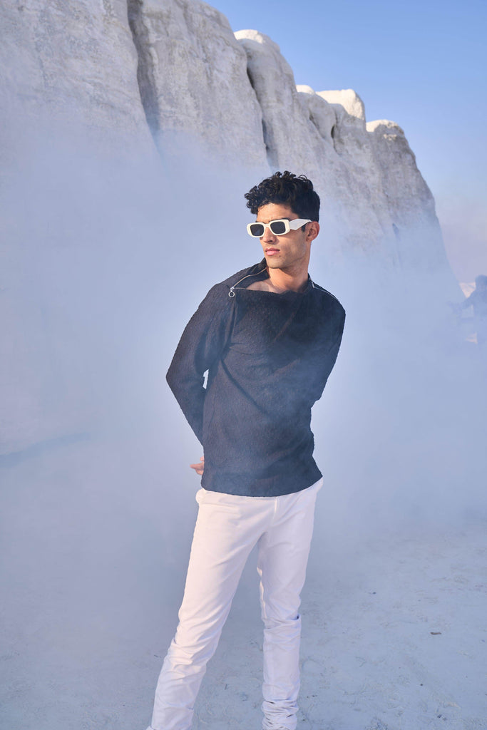 SHOULDER ZIP CRUSHED TEE - dash and dot dash and dot