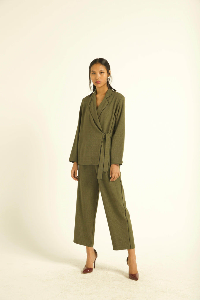 OLIVE GREEN SIDE TIE TOP - dash and dot dash and dot