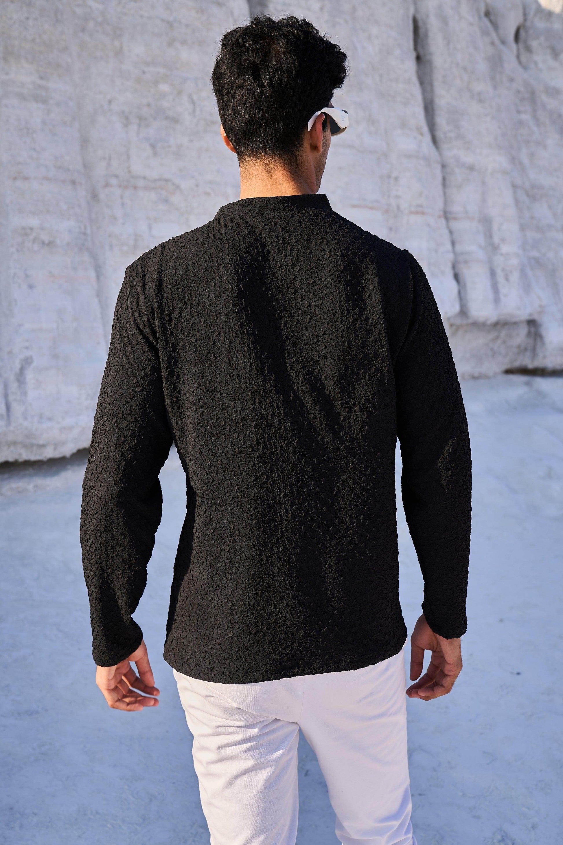 SHOULDER ZIP CRUSHED TEE - dash and dot