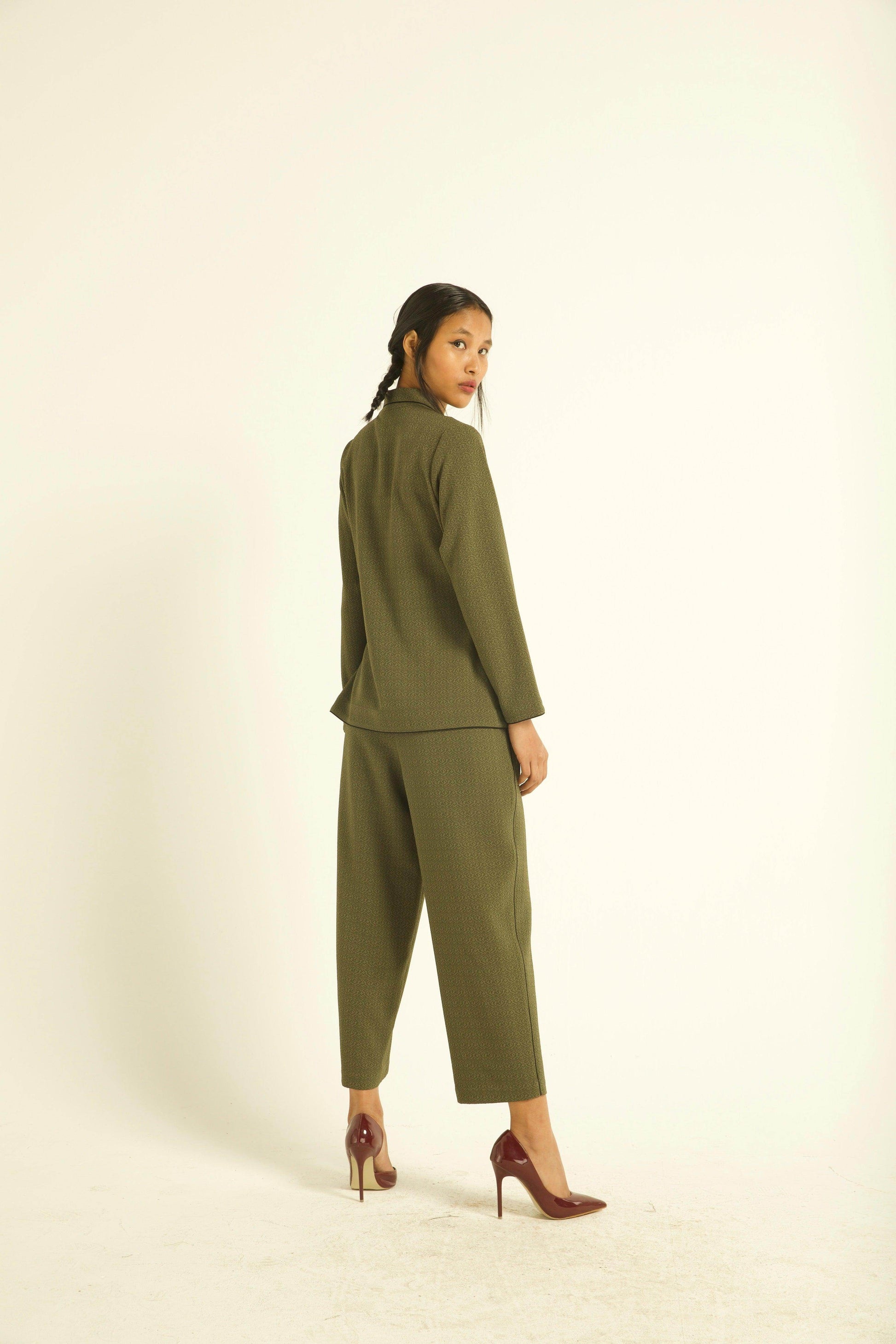 OLIVE GREEN SIDE TIE TOP - dash and dot