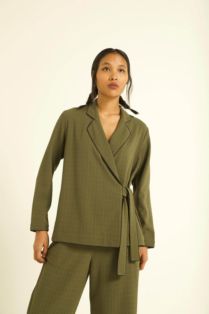 OLIVE GREEN SIDE TIE TOP - dash and dot dash and dot