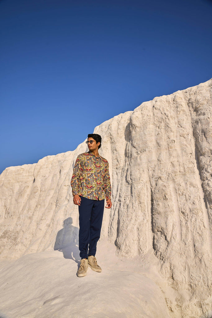 KALAMKARI PRINTED SHIRT - dash and dot dash and dot