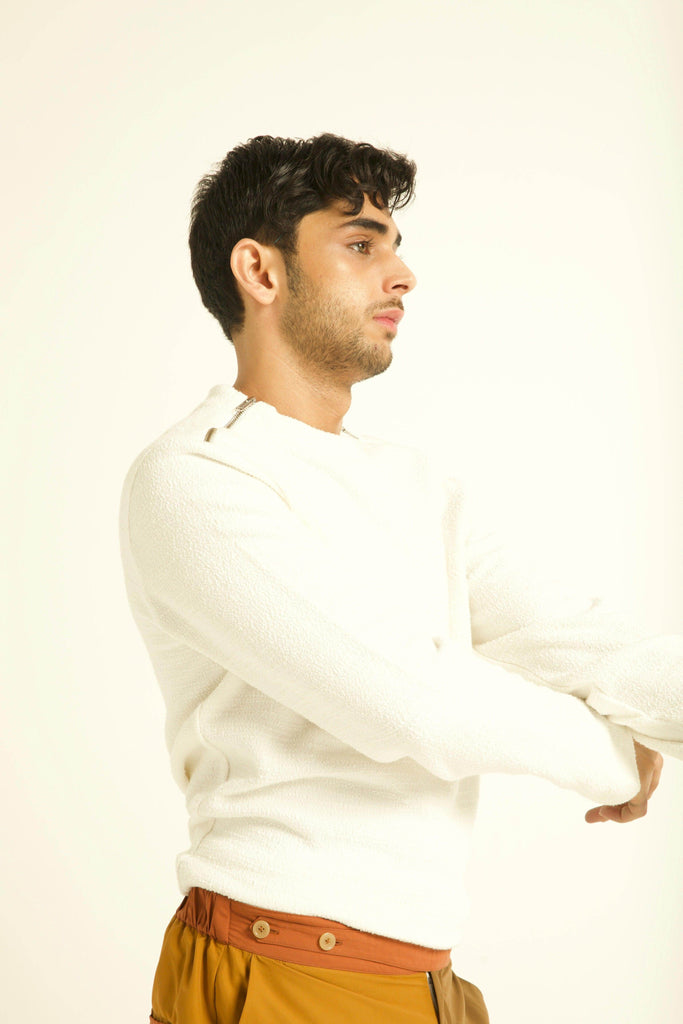 SHOULDER ZIP SWEAT - dash and dot dash and dot