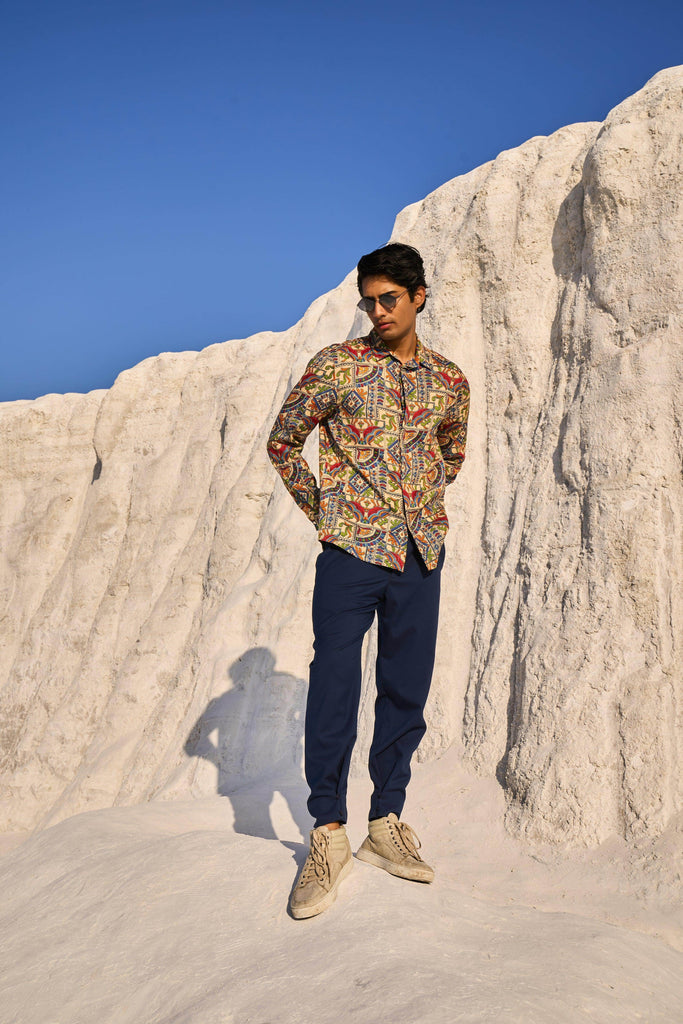 KALAMKARI PRINTED SHIRT - dash and dot dash and dot