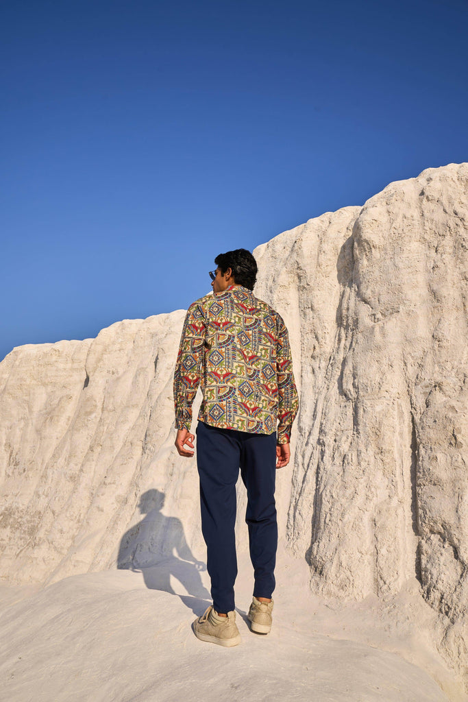 KALAMKARI PRINTED SHIRT - dash and dot dash and dot