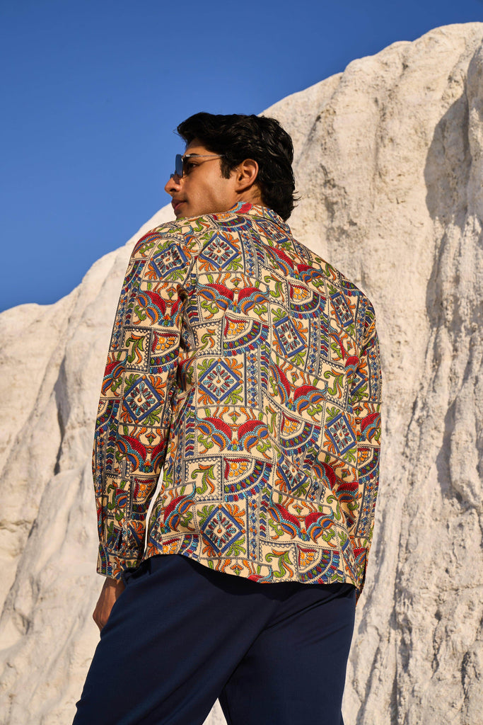 KALAMKARI PRINTED SHIRT - dash and dot dash and dot