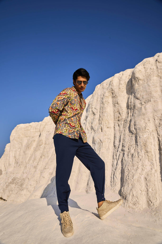 KALAMKARI PRINTED SHIRT - dash and dot dash and dot