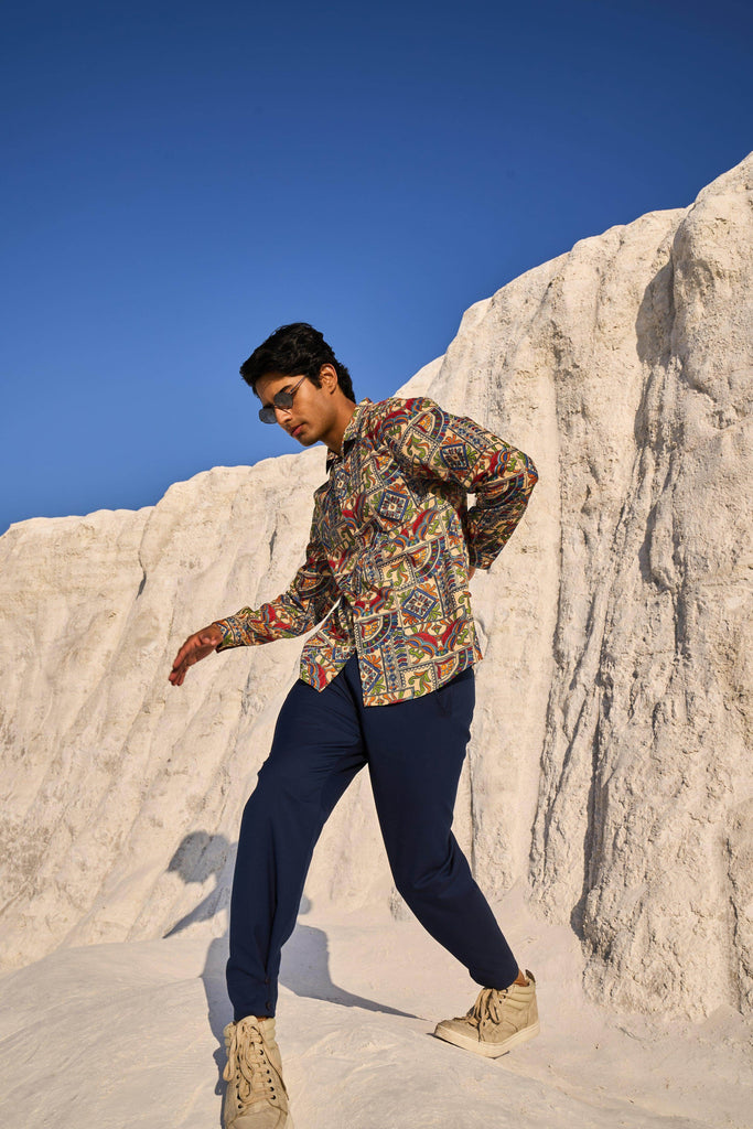 KALAMKARI PRINTED SHIRT - dash and dot dash and dot