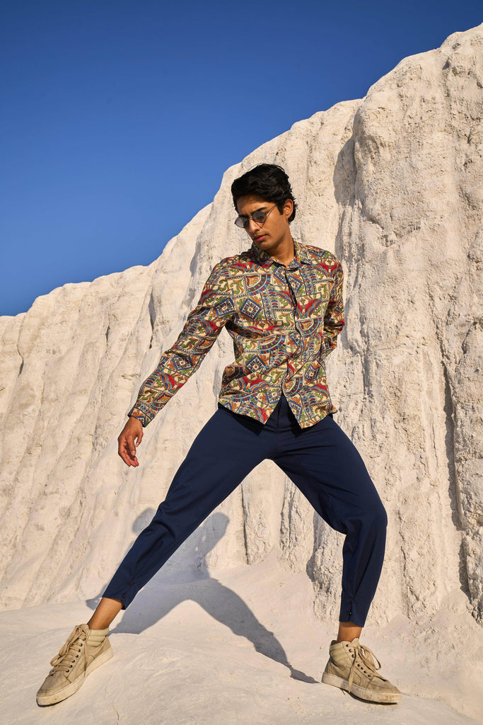 KALAMKARI PRINTED SHIRT - dash and dot dash and dot
