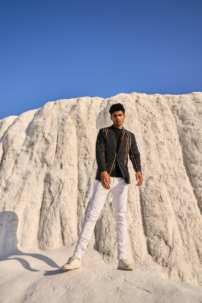 MULTI STRIPE BLAZER - dash and dot dash and dot