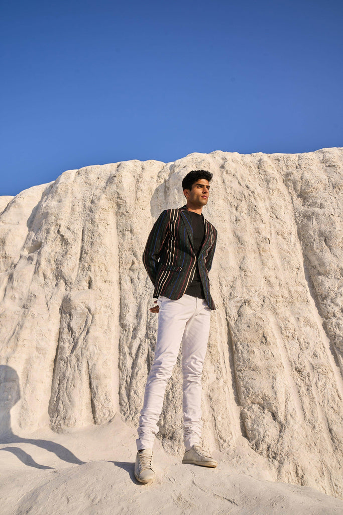 MULTI STRIPE BLAZER - dash and dot dash and dot