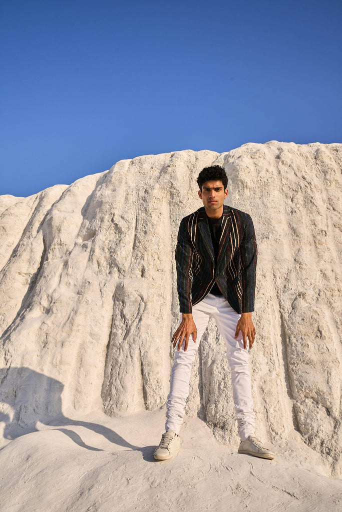 MULTI STRIPE BLAZER - dash and dot dash and dot