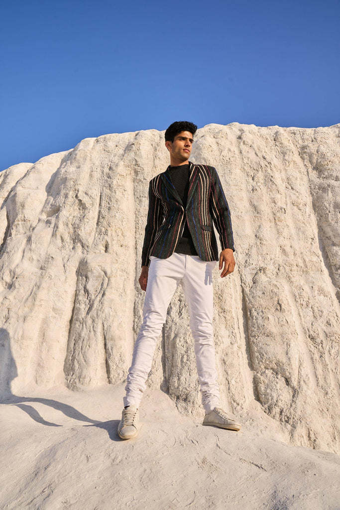 MULTI STRIPE BLAZER - dash and dot dash and dot