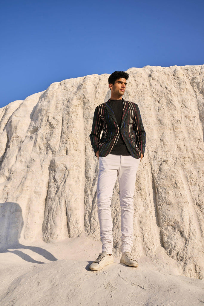 MULTI STRIPE BLAZER - dash and dot dash and dot