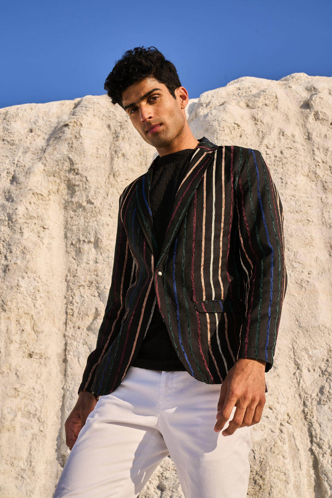 MULTI STRIPE BLAZER - dash and dot dash and dot