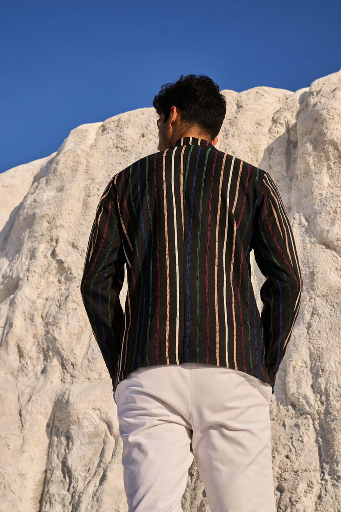 MULTI STRIPE BLAZER - dash and dot dash and dot