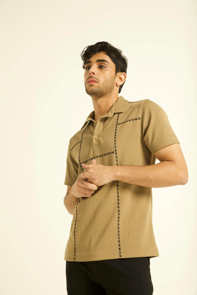 CROSS STITCH POLO - dash and dot dash and dot