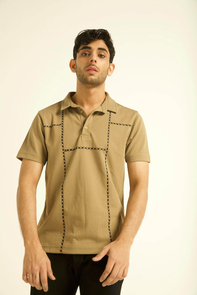 CROSS STITCH POLO - dash and dot dash and dot