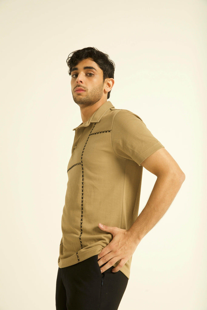 CROSS STITCH POLO - dash and dot dash and dot