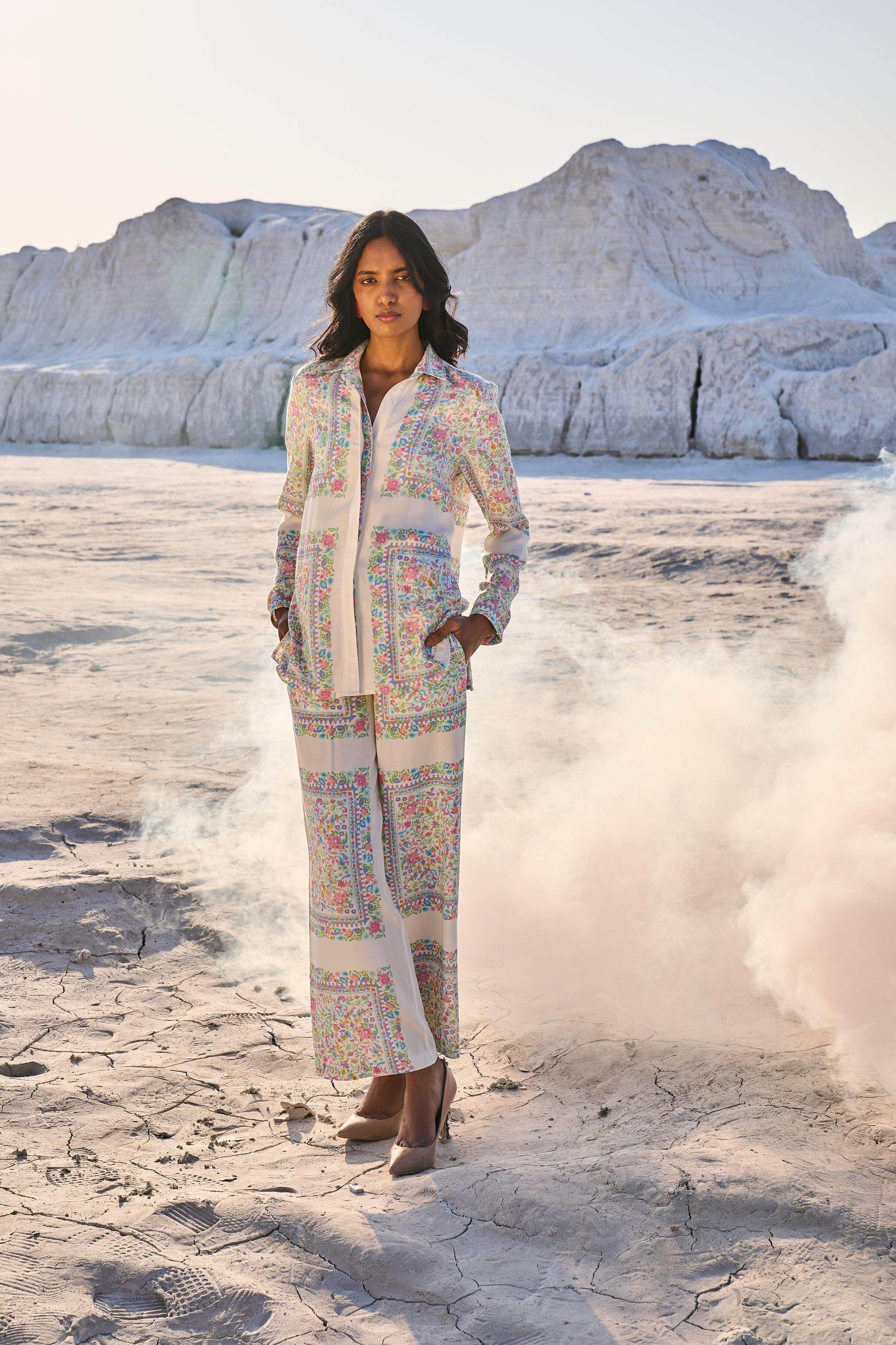 PASTEL SHAWL PRINT SHIRT - dash and dot