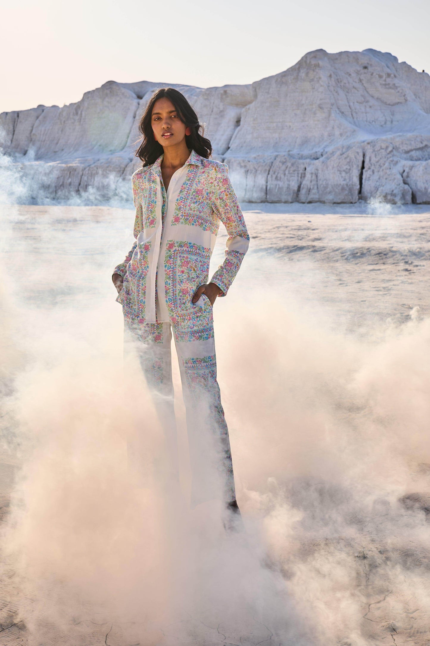 PASTEL SHAWL PRINT SHIRT - dash and dot