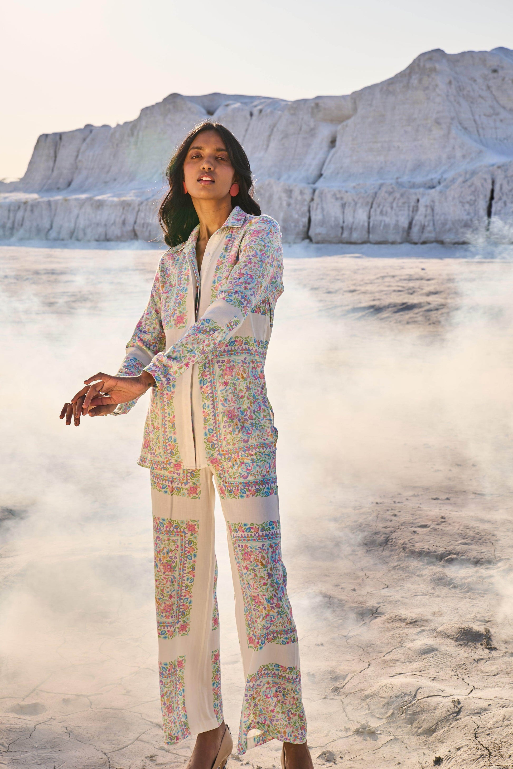 PASTEL SHAWL PRINT SHIRT - dash and dot