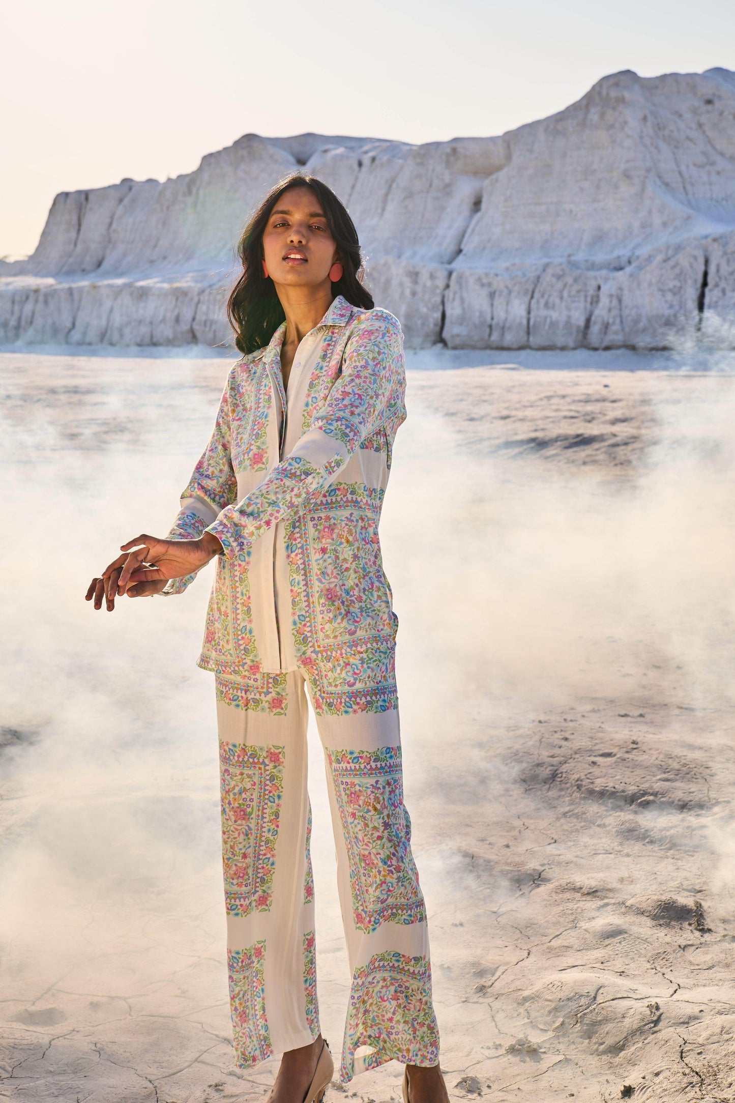 PASTEL SHAWL PRINT PANT - dash and dot