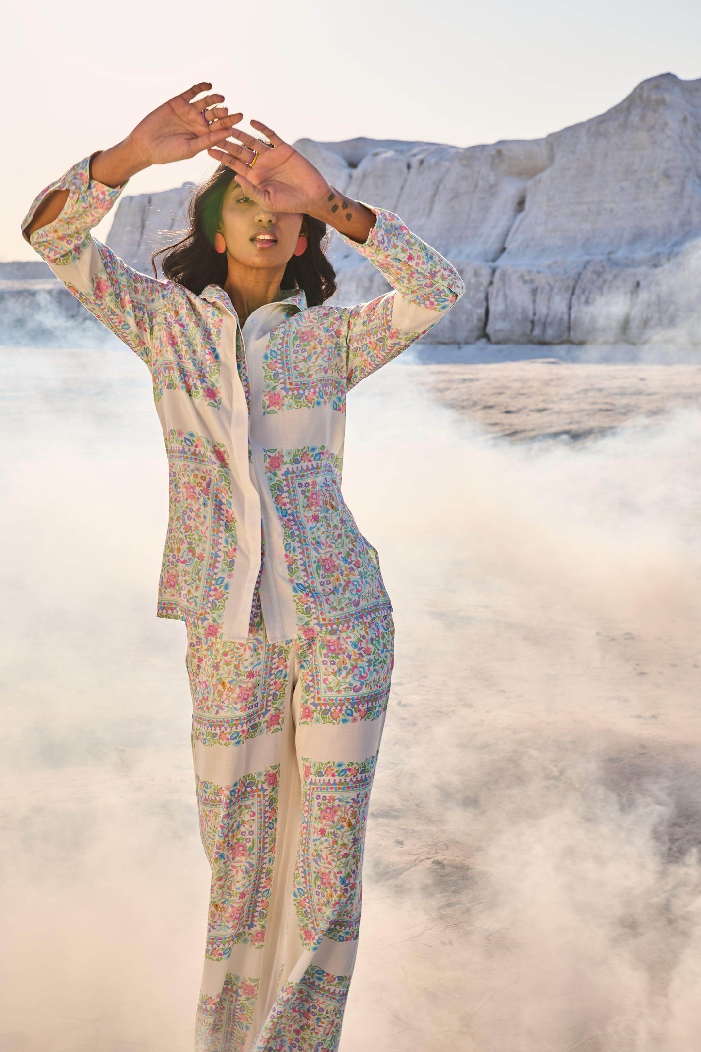 PASTEL SHAWL PRINT SHIRT - dash and dot