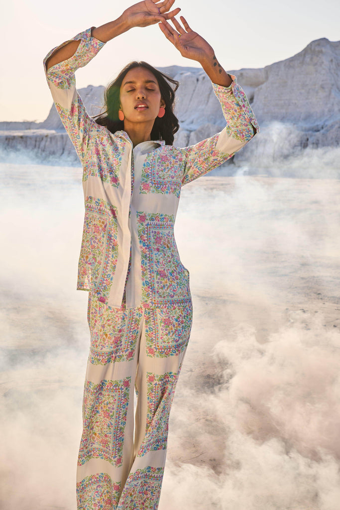 PASTEL SHAWL PRINT PANT - dash and dot dash and dot