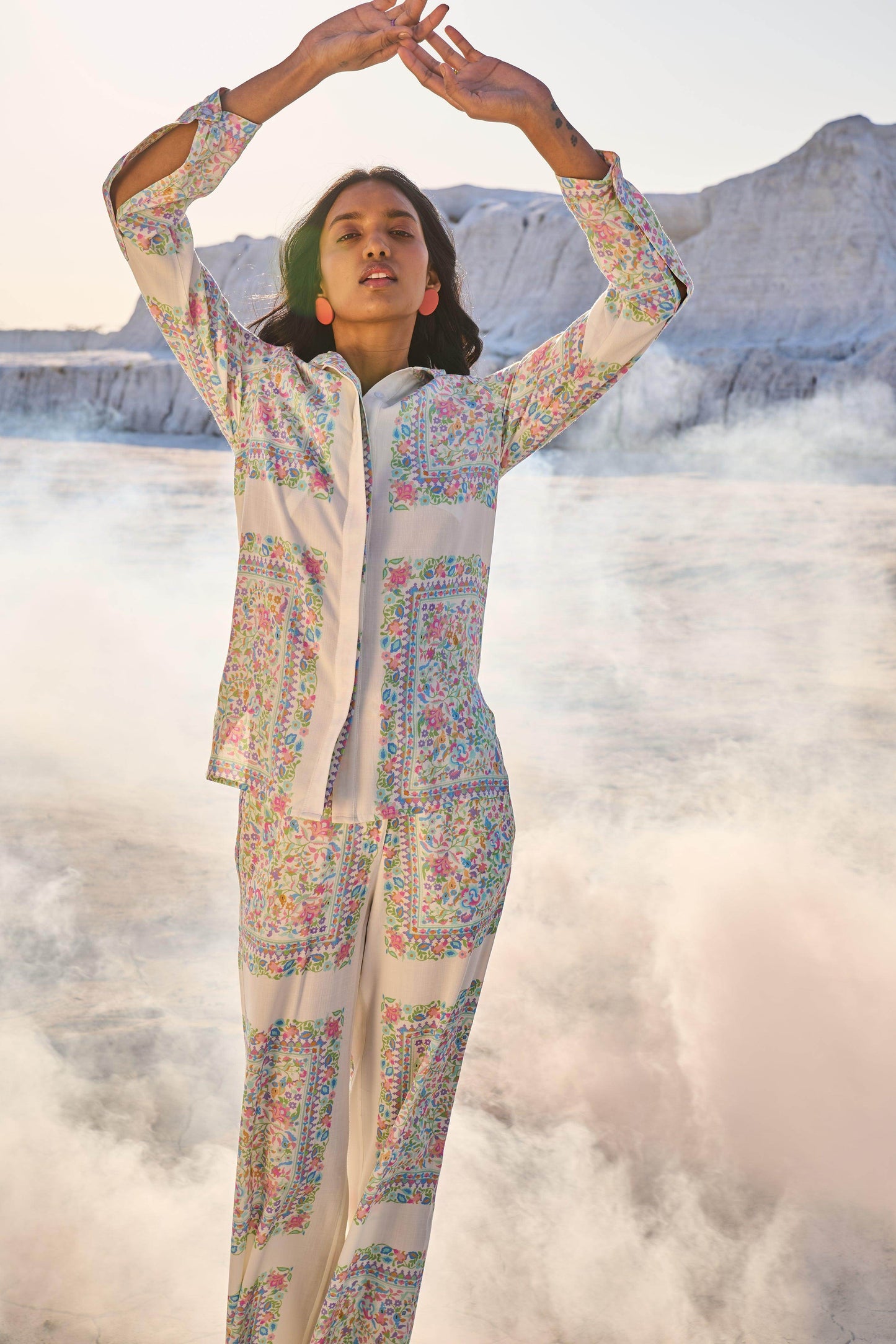 PASTEL SHAWL PRINT SHIRT - dash and dot