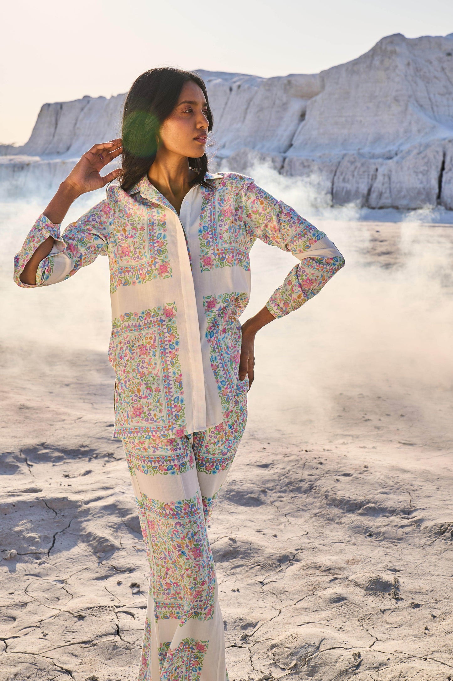 PASTEL SHAWL PRINT SHIRT - dash and dot