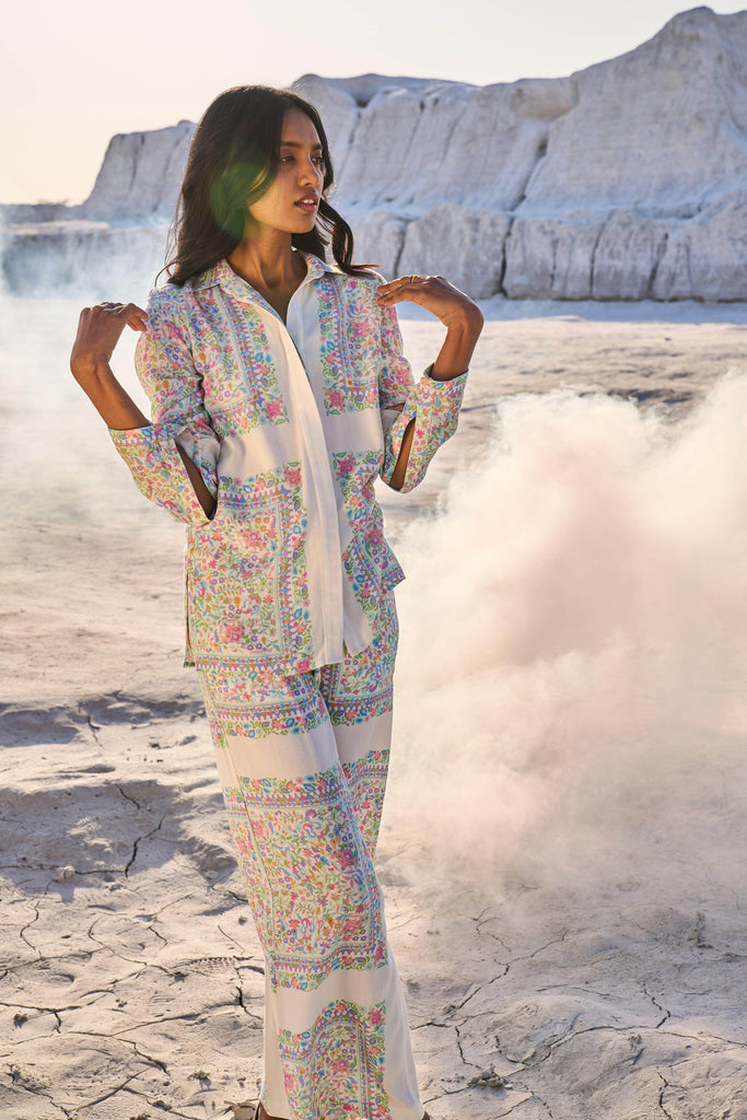 PASTEL SHAWL PRINT PANT - dash and dot dash and dot